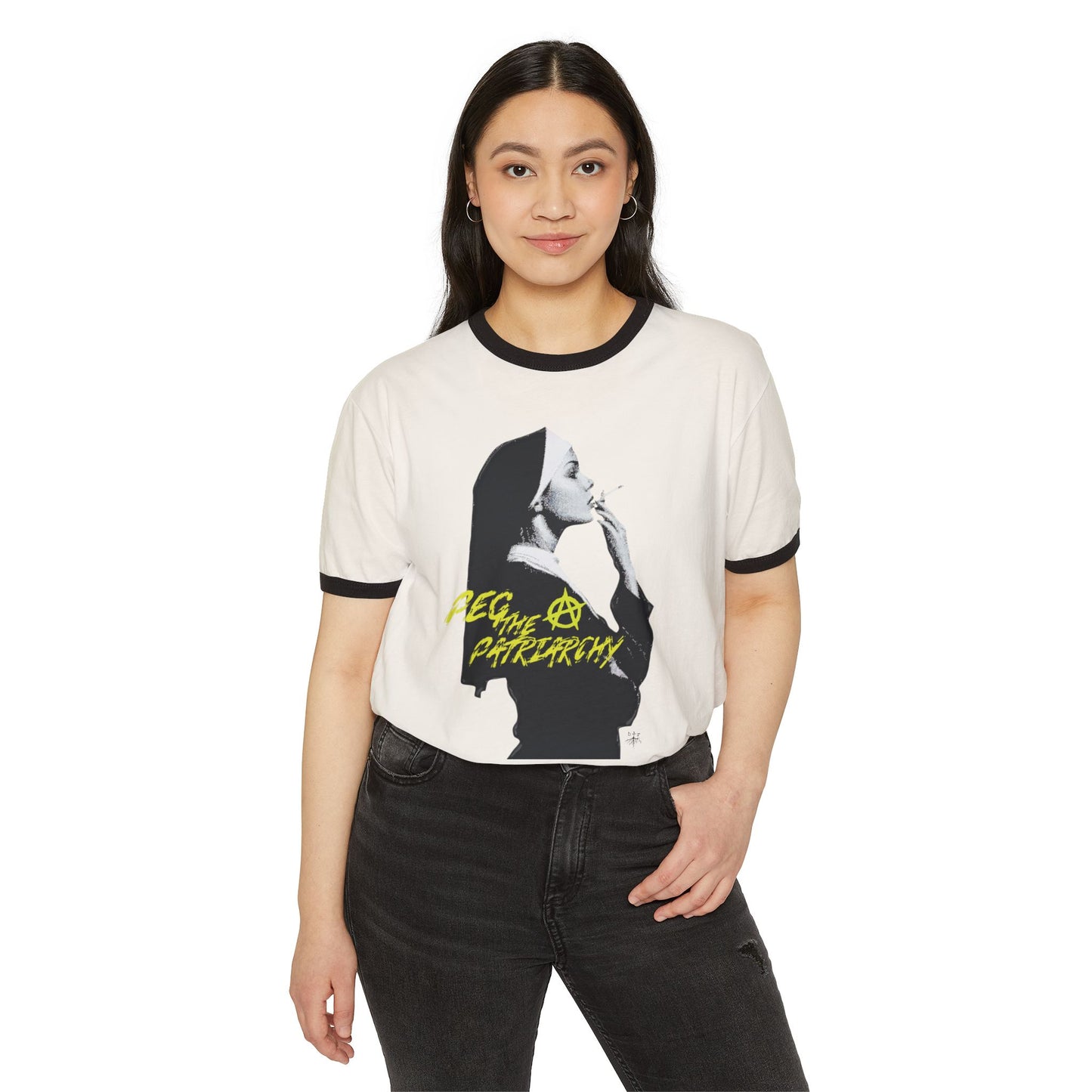Peg the Patriarchy Soft Ringer Tee