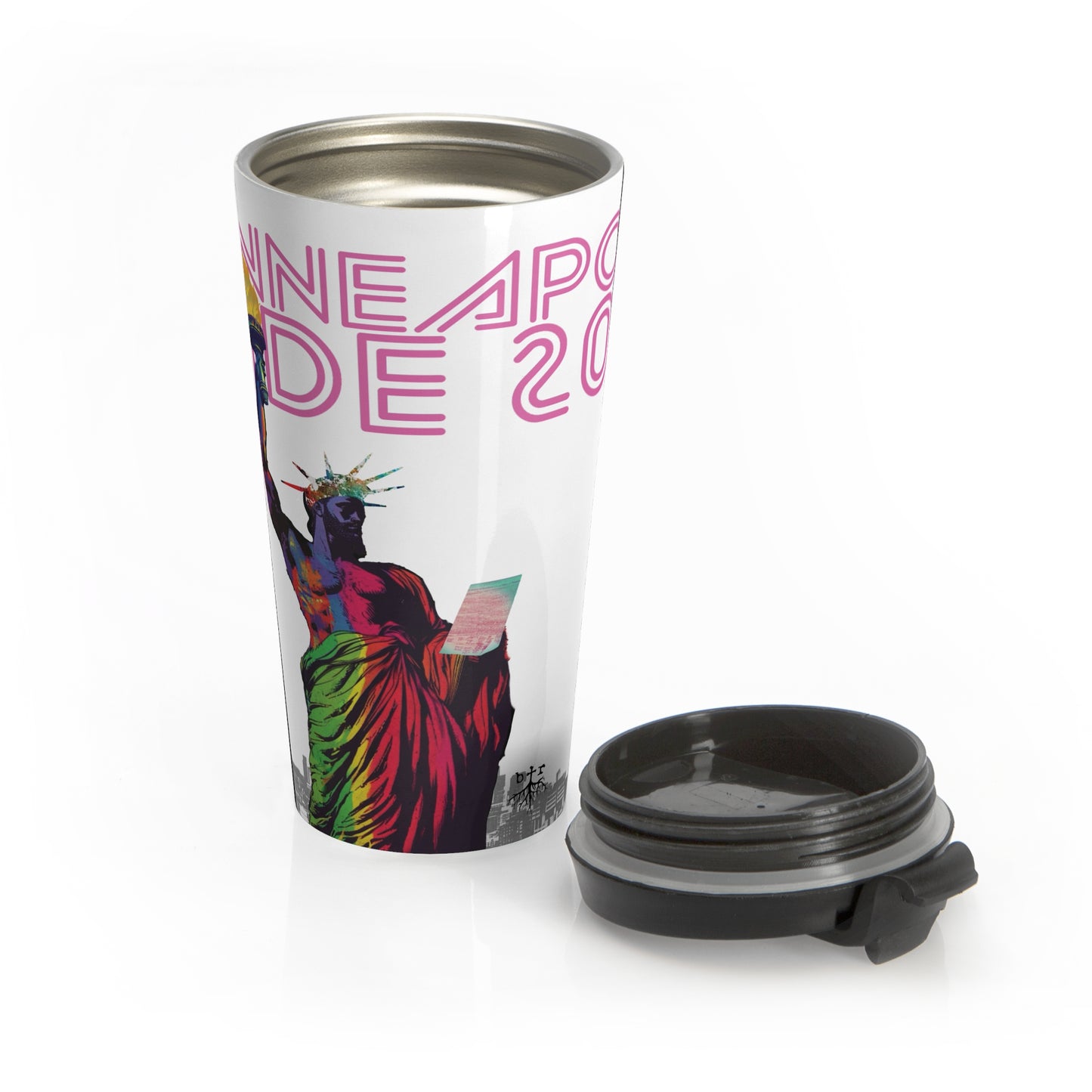 Pride Bear, Stainless Steel Travel Mug, June 2025