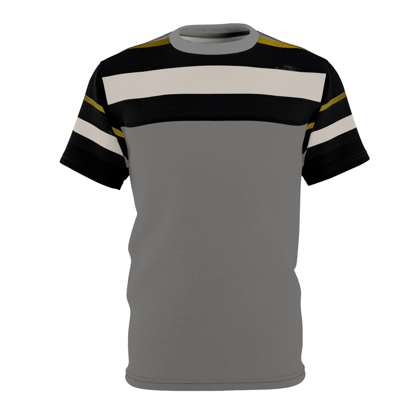 Mens Gray Saddle Stripe Tee