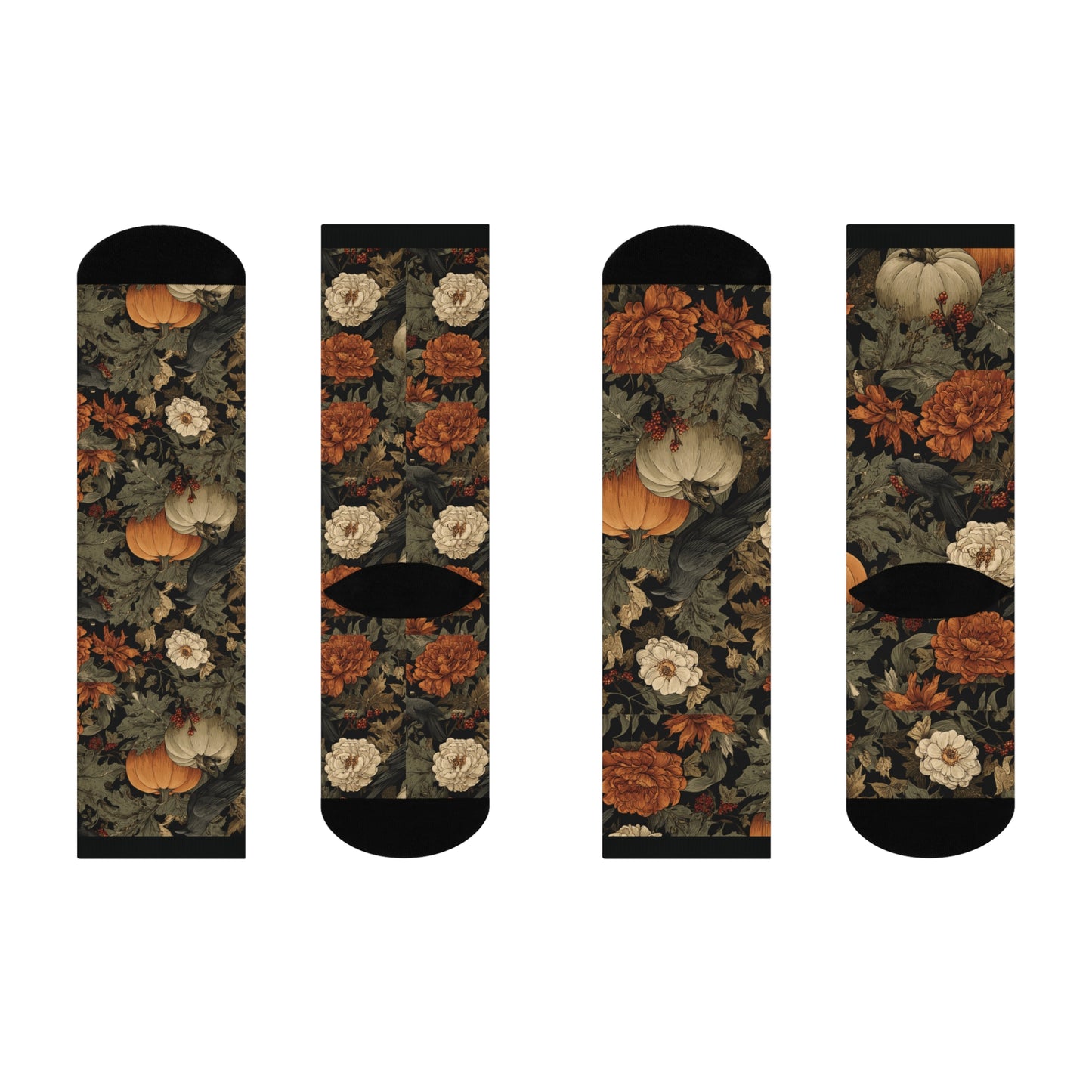 Samhain Corvus Crew Socks | Cozy Footwear, Cute Gift, Fall Fashion, Festive Accessories, Pumpkin Enthusiasts