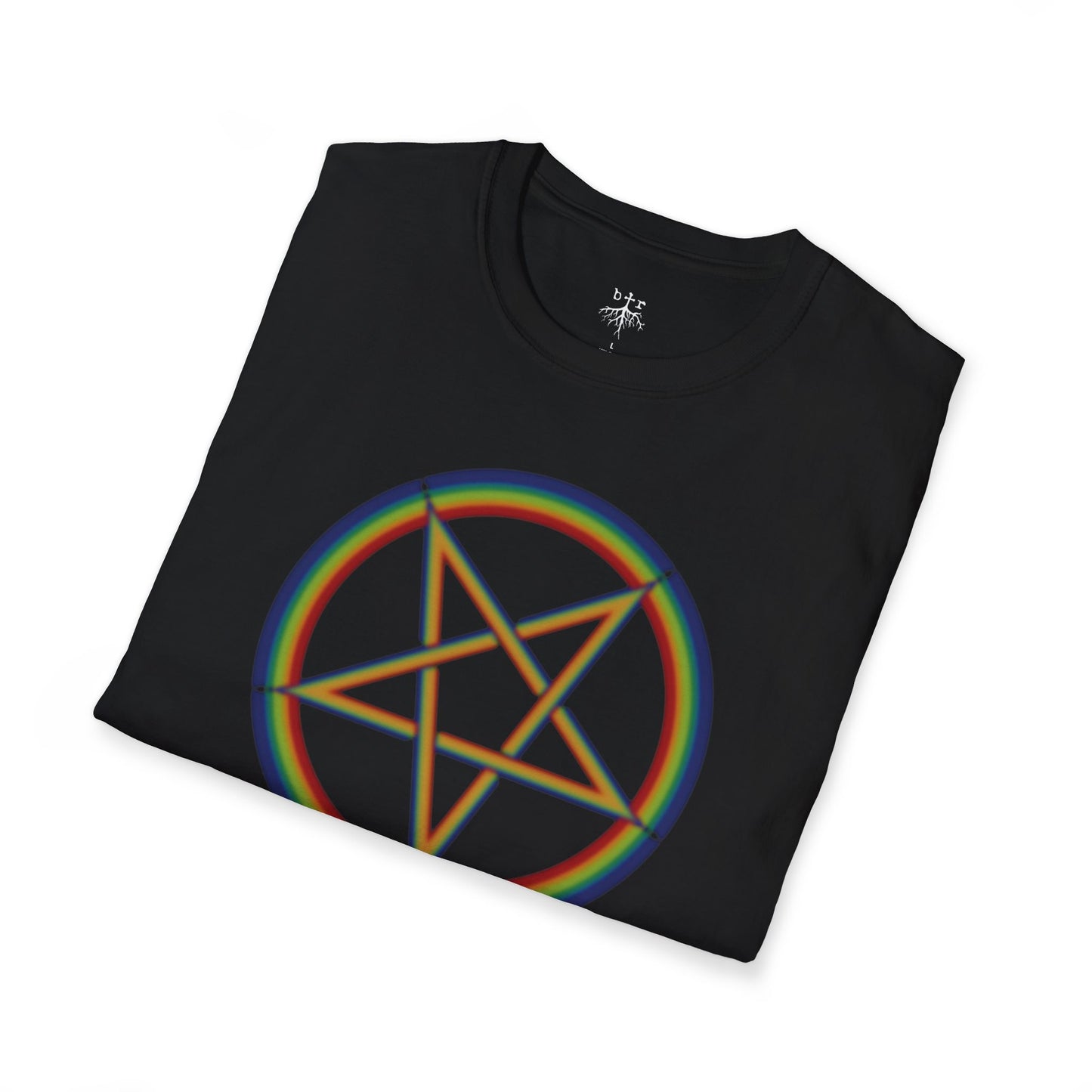 Rainbow Pentagram Unisex Softstyle T-Shirt
