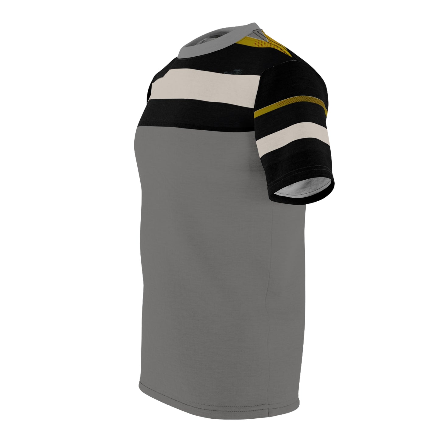 Mens Gray Saddle Stripe Tee