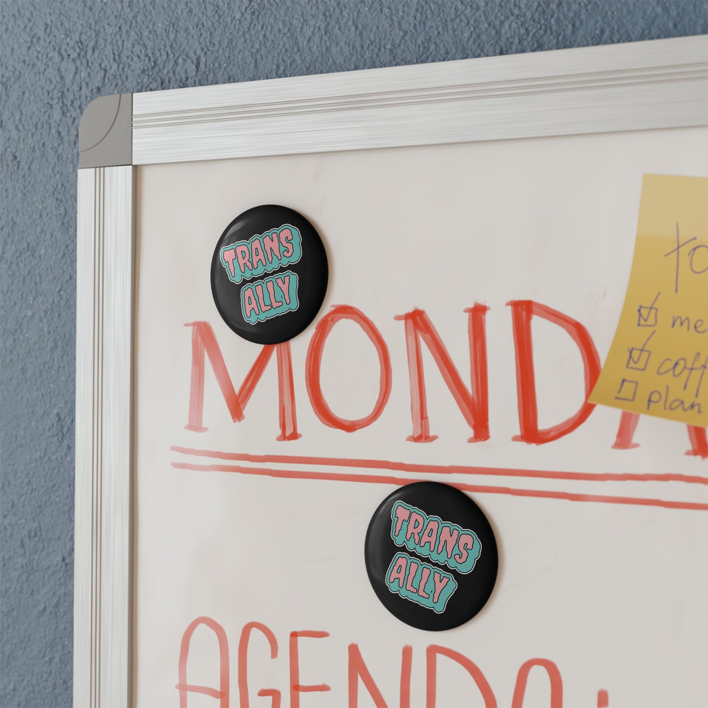 Trans Ally Button Magnet - Round Inspirational Magnet