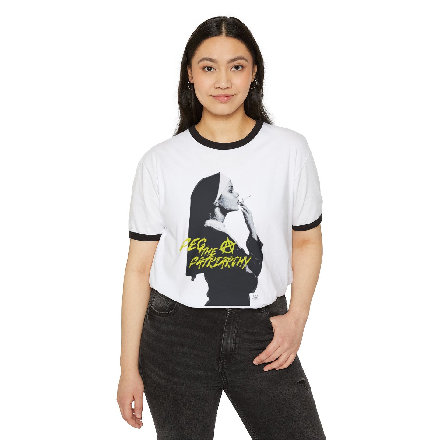 Peg the Patriarchy Soft Ringer Tee