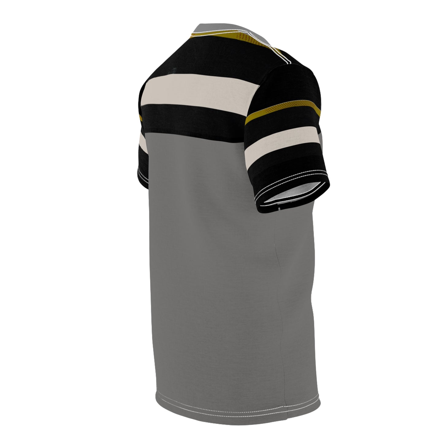 Mens Gray Saddle Stripe Tee