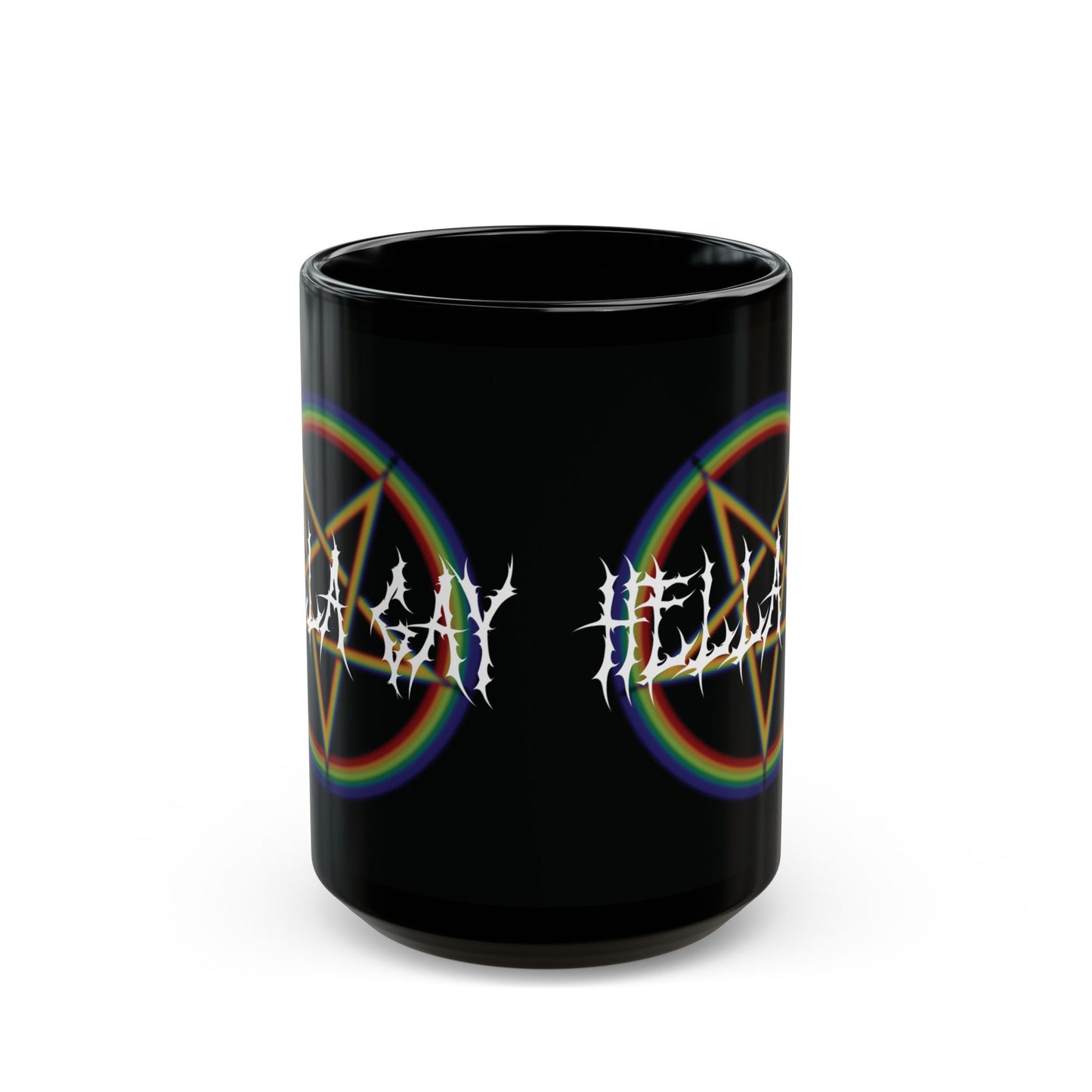 Hella Gay Pentragram Black Mug (11oz, 15oz)