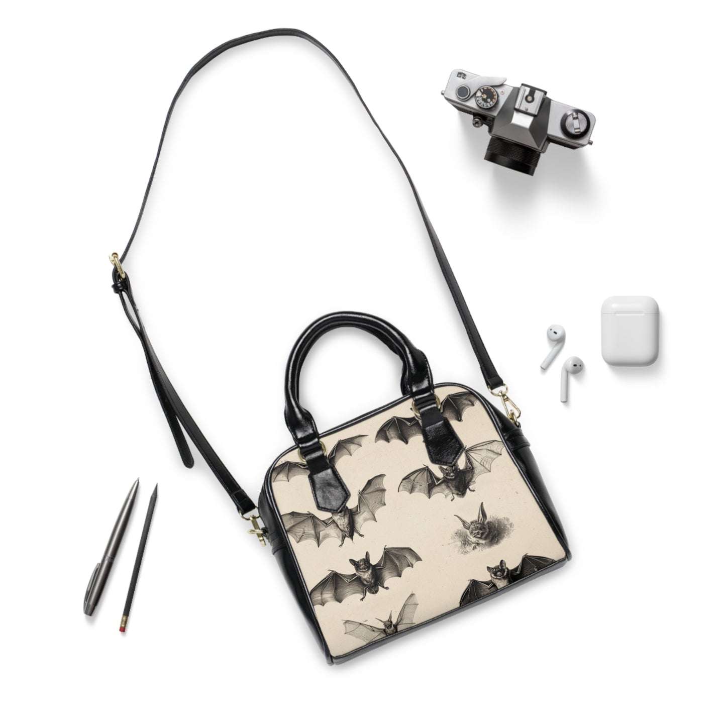 Vintage Bat Species Shoulder Handbag Crossover Purse