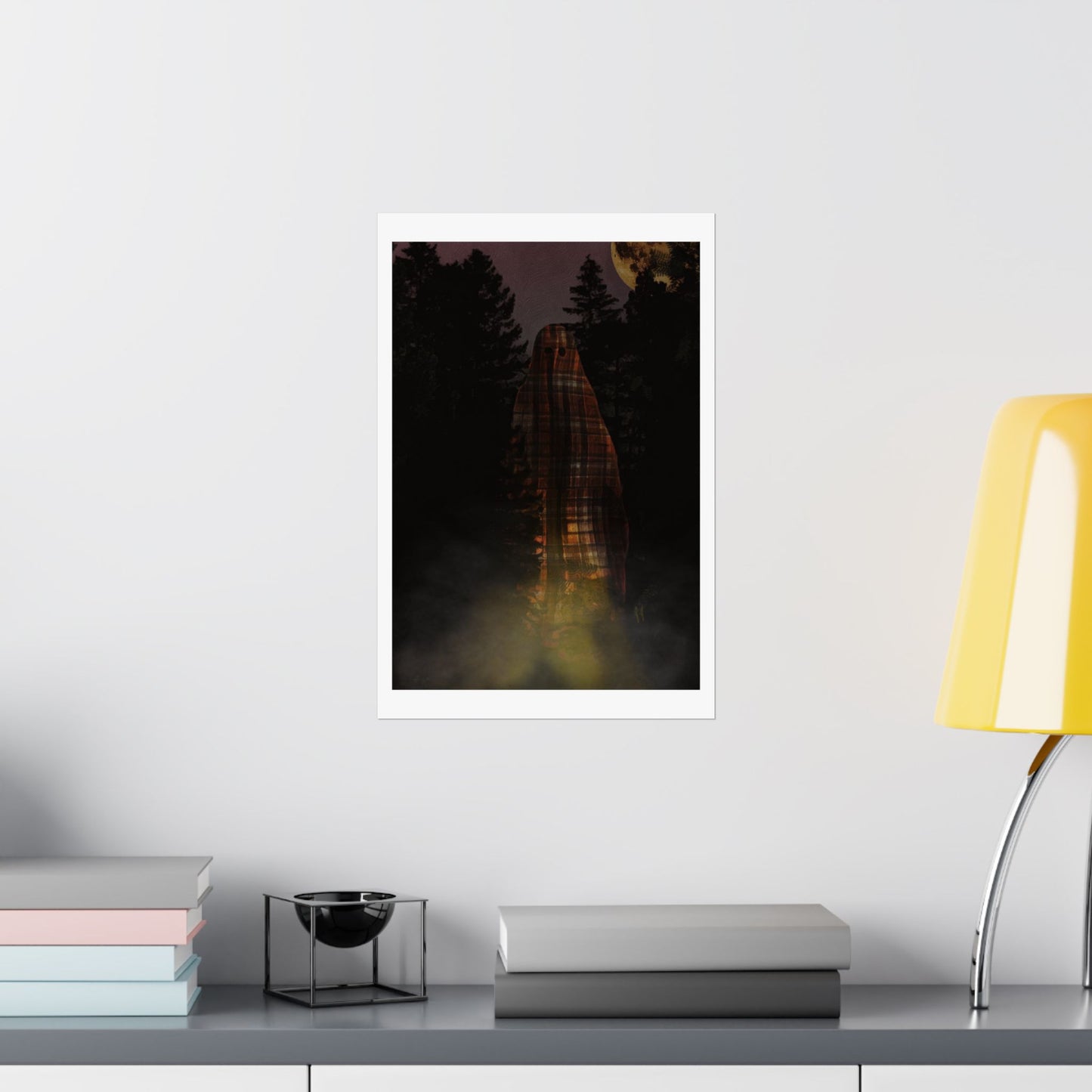 Flannel Visitor Ghostie by J.J. Liles (Premium Matte Fine Art Poster)