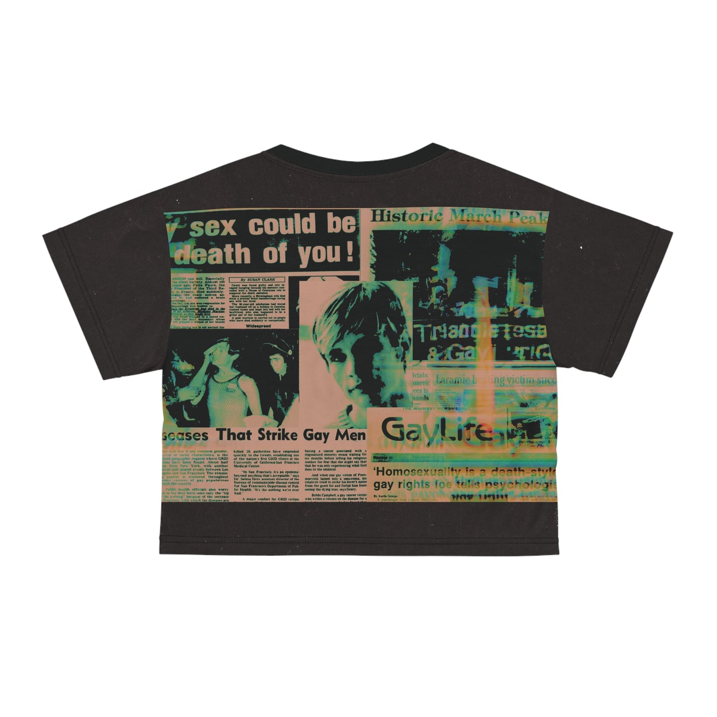 Gay Rights/Human Fight Crop Tee (AOP)