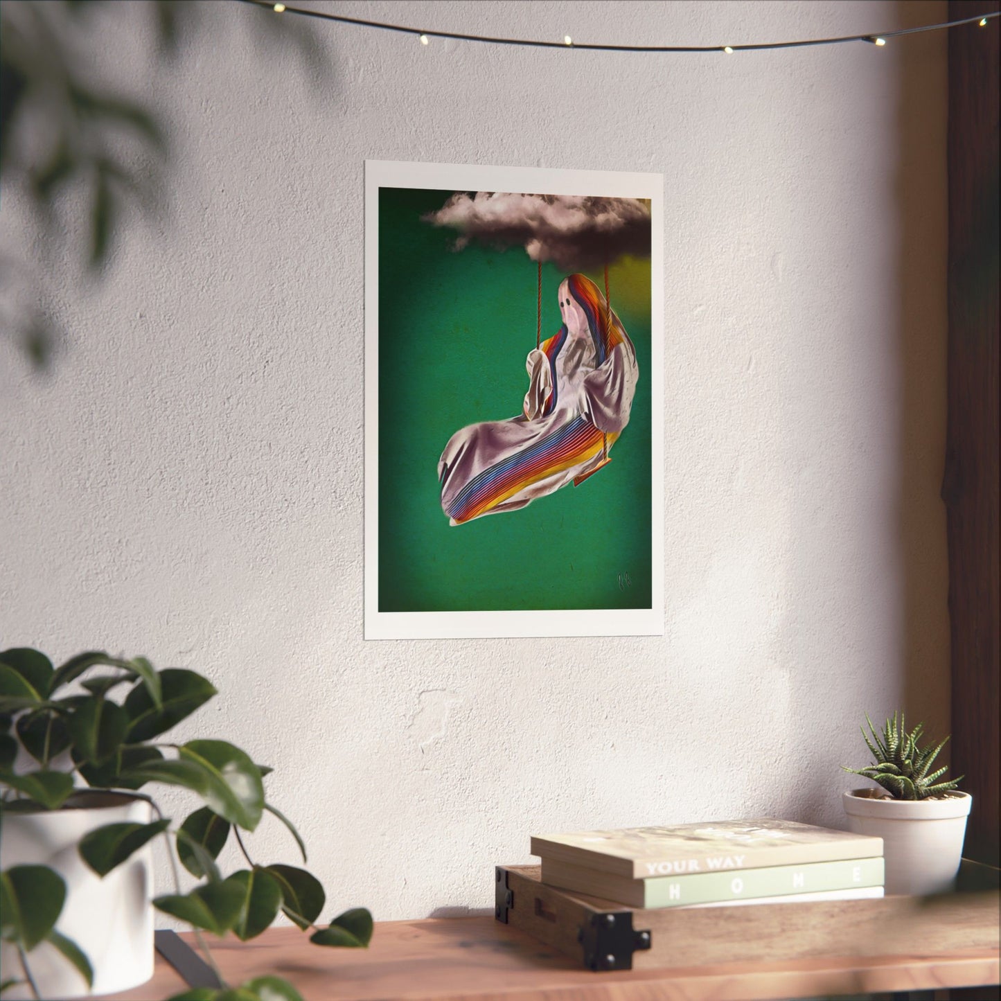 Rainy Day Ghostie by J.J. Liles (Premium Matte Fine Art Poster)