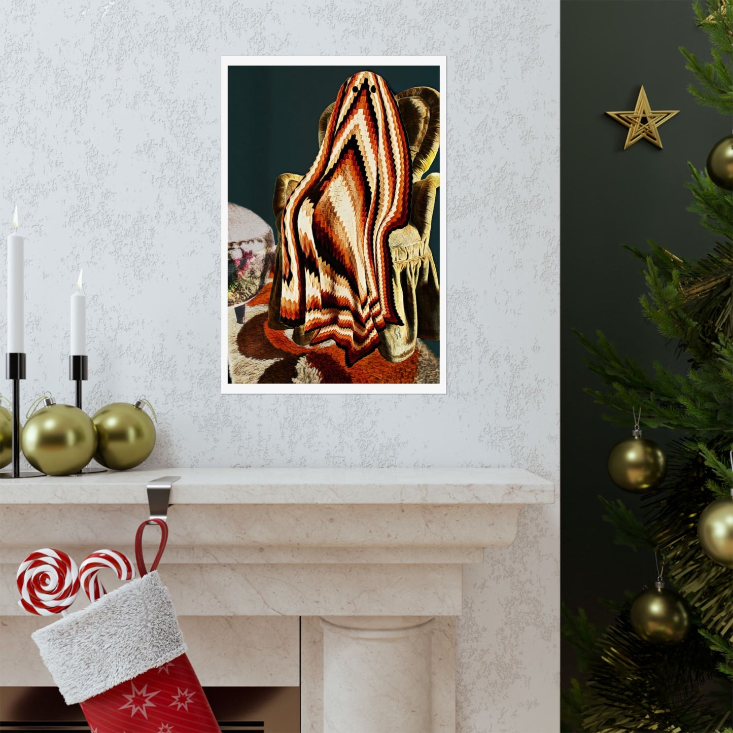 Cozy Night Ghostie by J.J. Liles (Premium Matte Fine Art Poster)