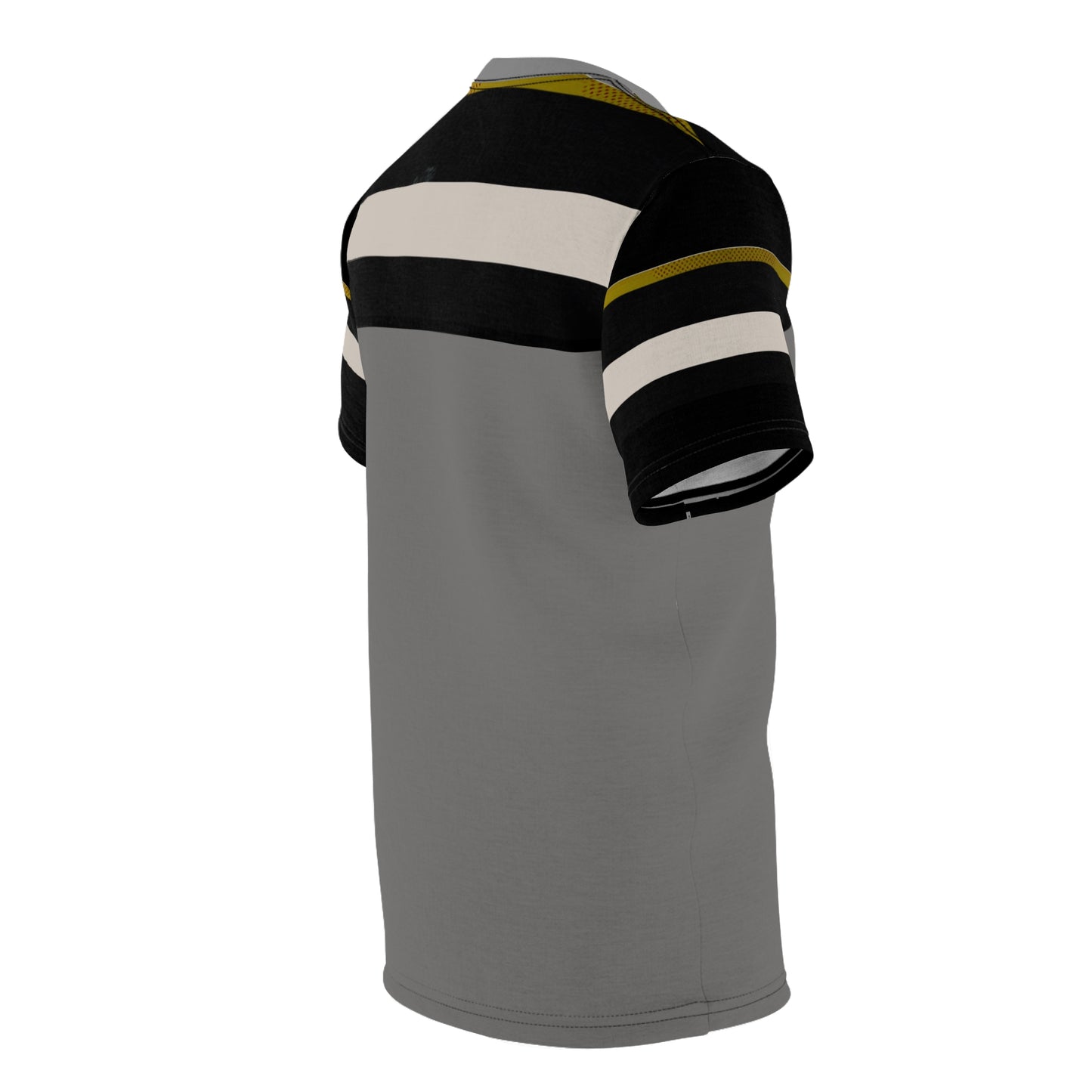 Mens Gray Saddle Stripe Tee
