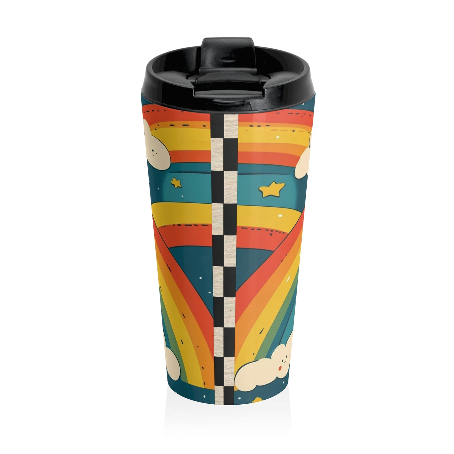 Whimsy Rainbow Stainless Steel Travel Mug