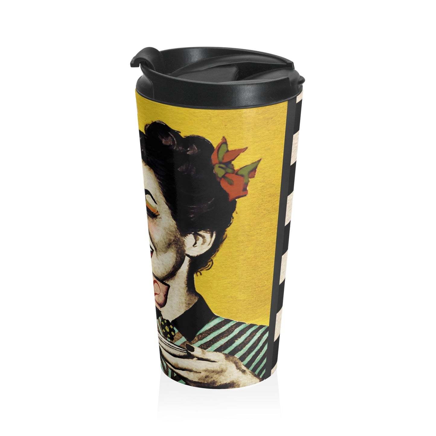 Cold Black Heart Stainless Steel Travel Mug