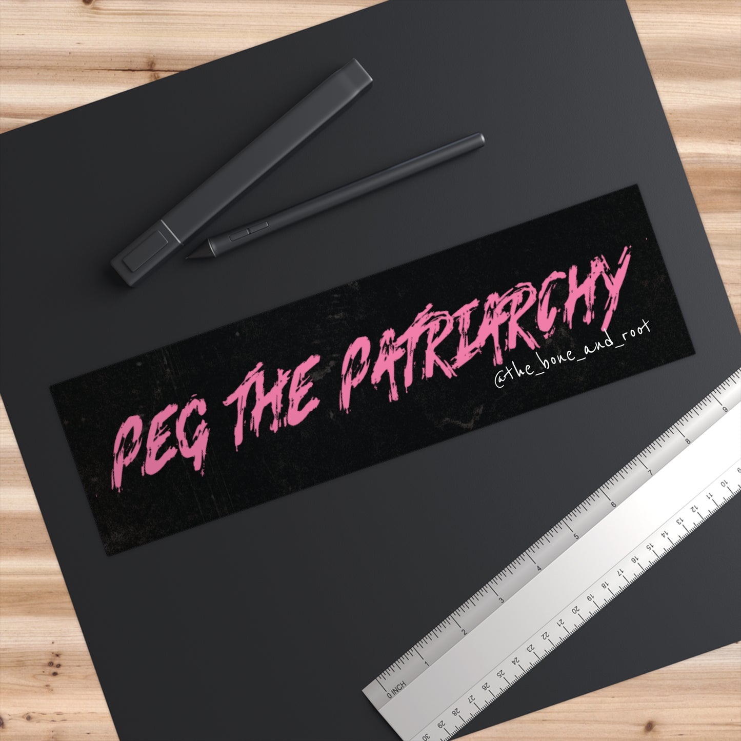 "Peg the Patriarchy” Bumper Sticker - Pink