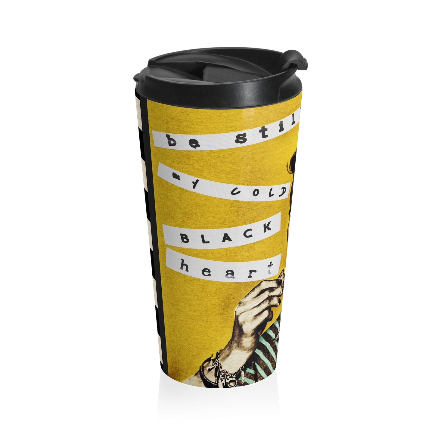 Cold Black Heart Stainless Steel Travel Mug