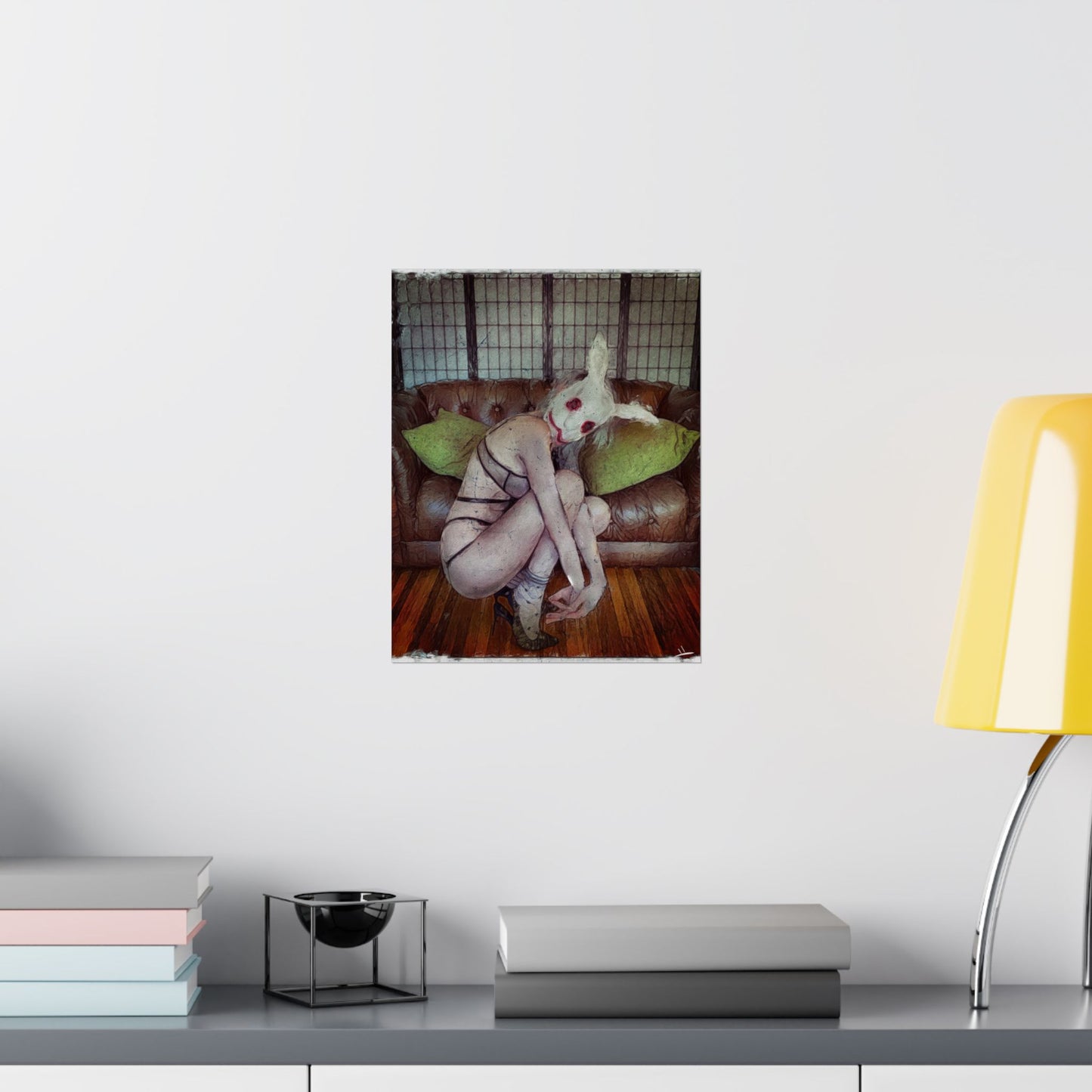 Follow the White Rabbit (Premium Matte Fine Art Poster)