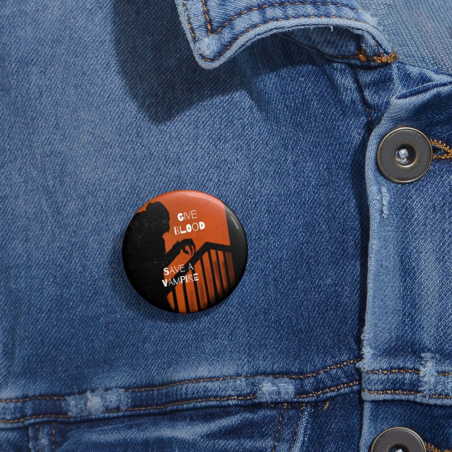 Save a Vampire Pin Buttons