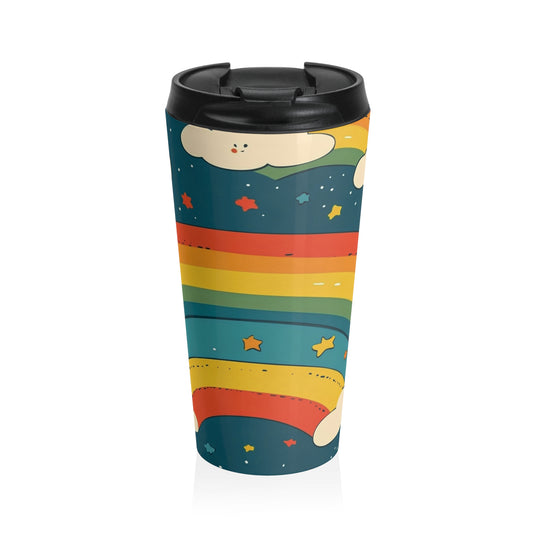 Whimsy Rainbow Stainless Steel Travel Mug