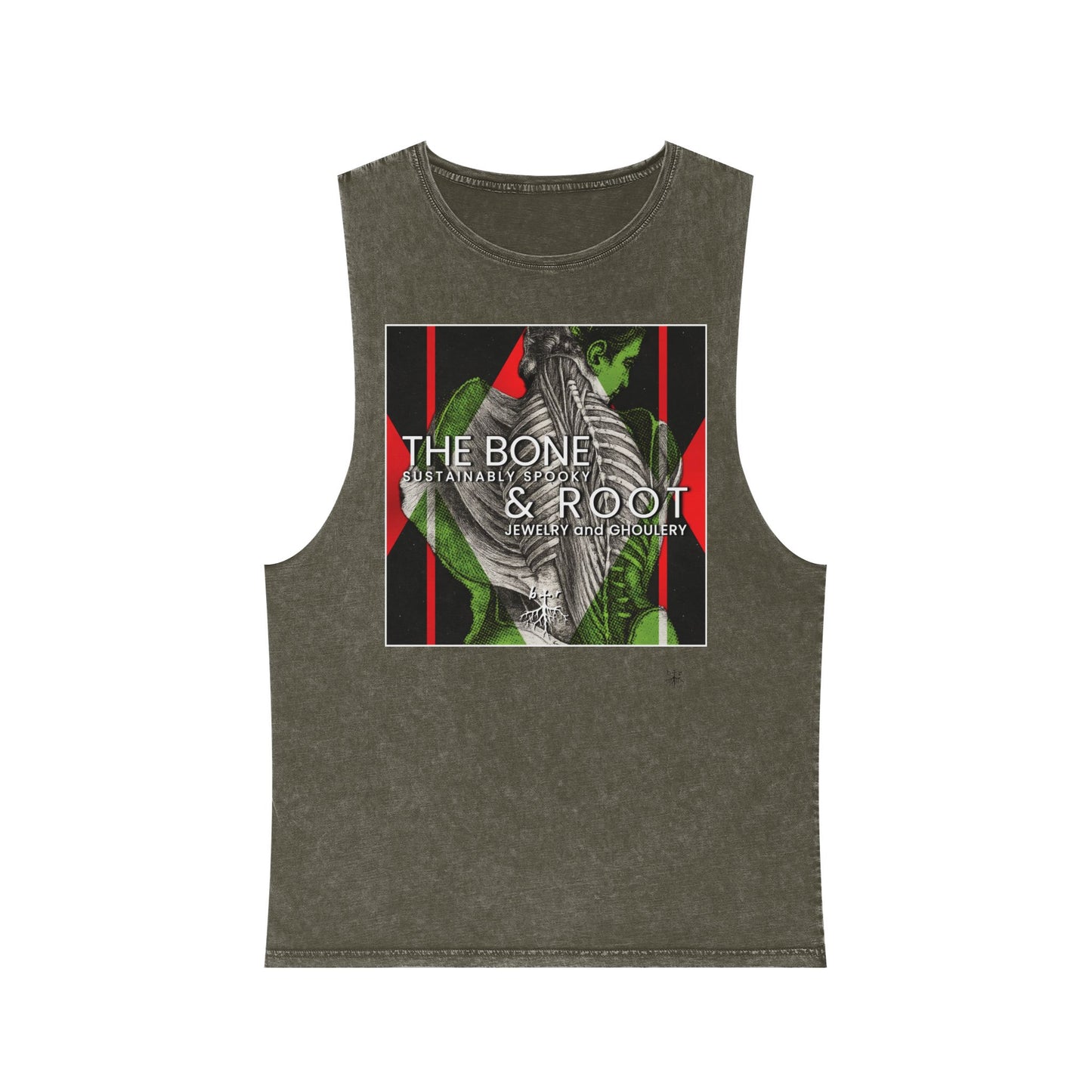 The Bone & Root ‘Duchess Death’ Vintage Stonewash Muscle Top