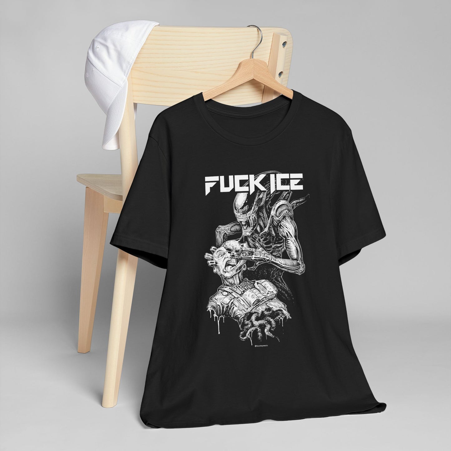 FUCK ICE Xenomorph TShirt by E.S.