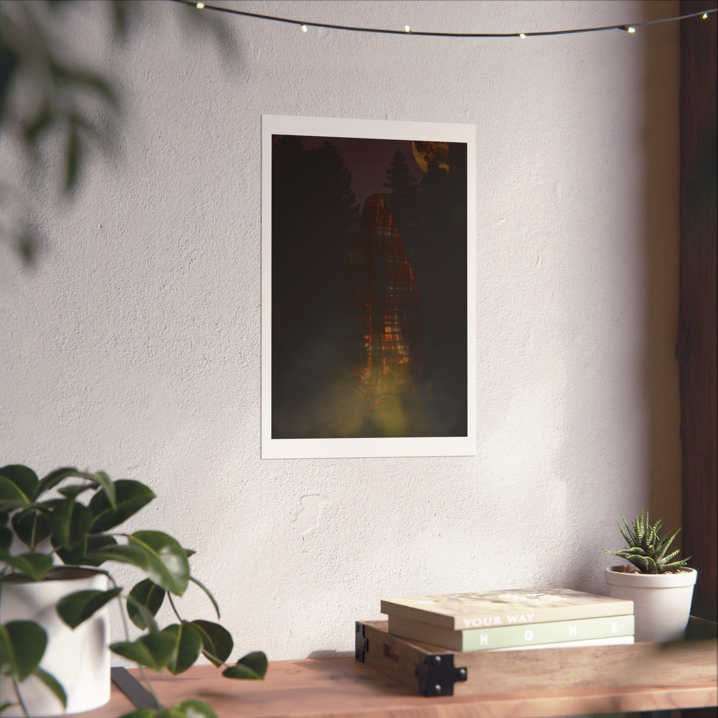 Flannel Visitor Ghostie by J.J. Liles (Premium Matte Fine Art Poster)