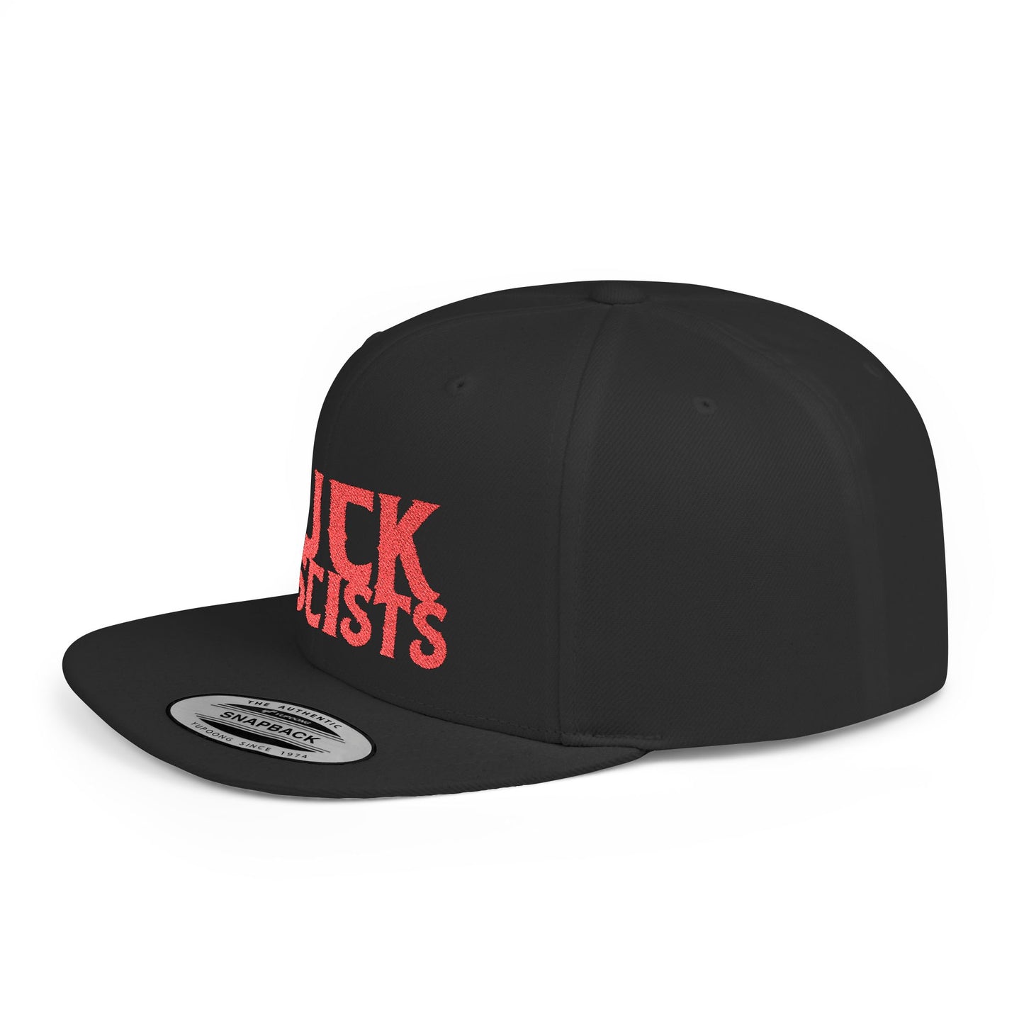 Fuck Fascists Flat Bill Snapback Hat