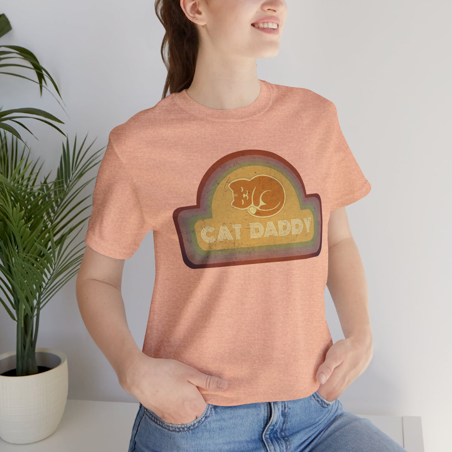 Cat Daddy Rainbow Jersey Short Sleeve Tee