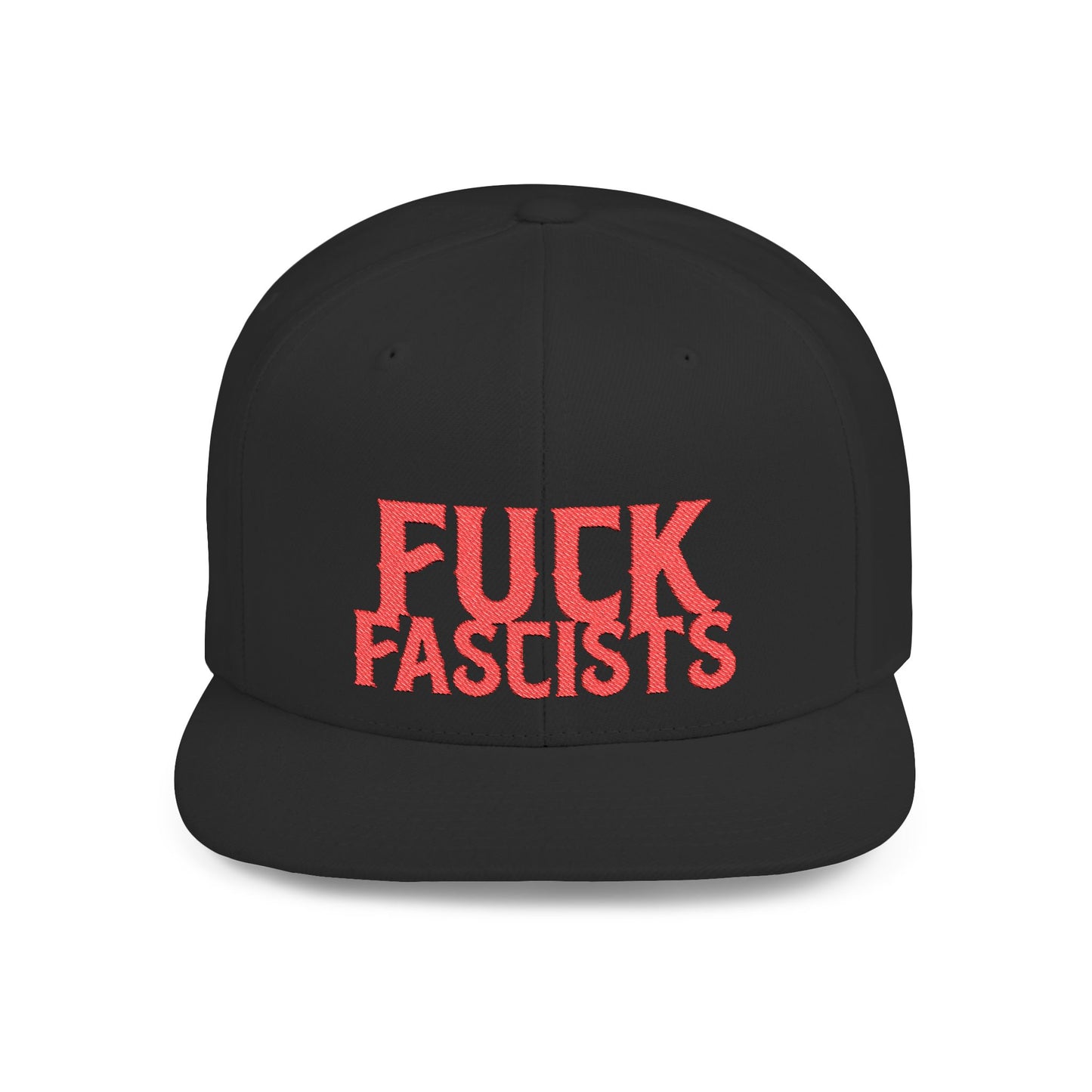 Fuck Fascists Flat Bill Snapback Hat