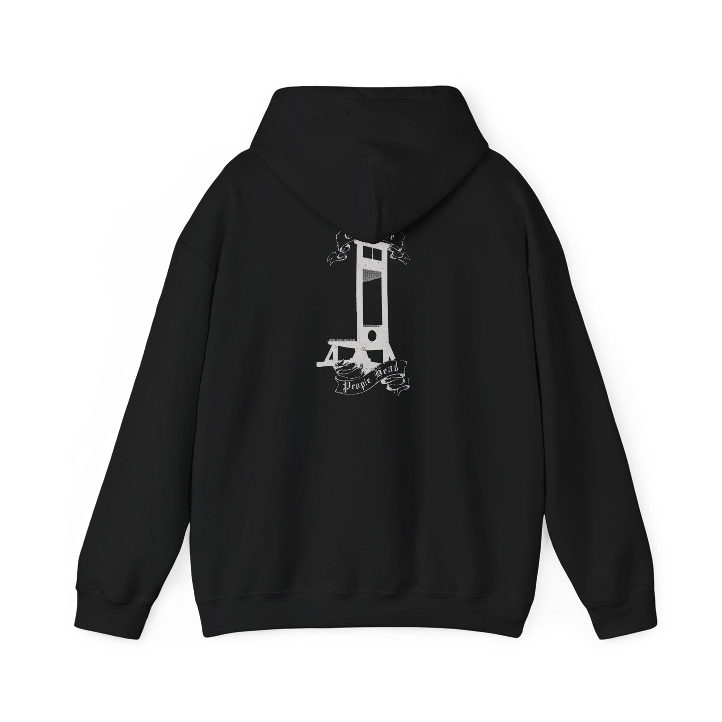 Hooded Sweatshirt 'Give the people head' Guillotine design No kings