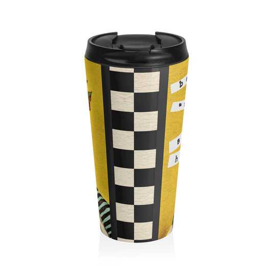 Cold Black Heart Stainless Steel Travel Mug