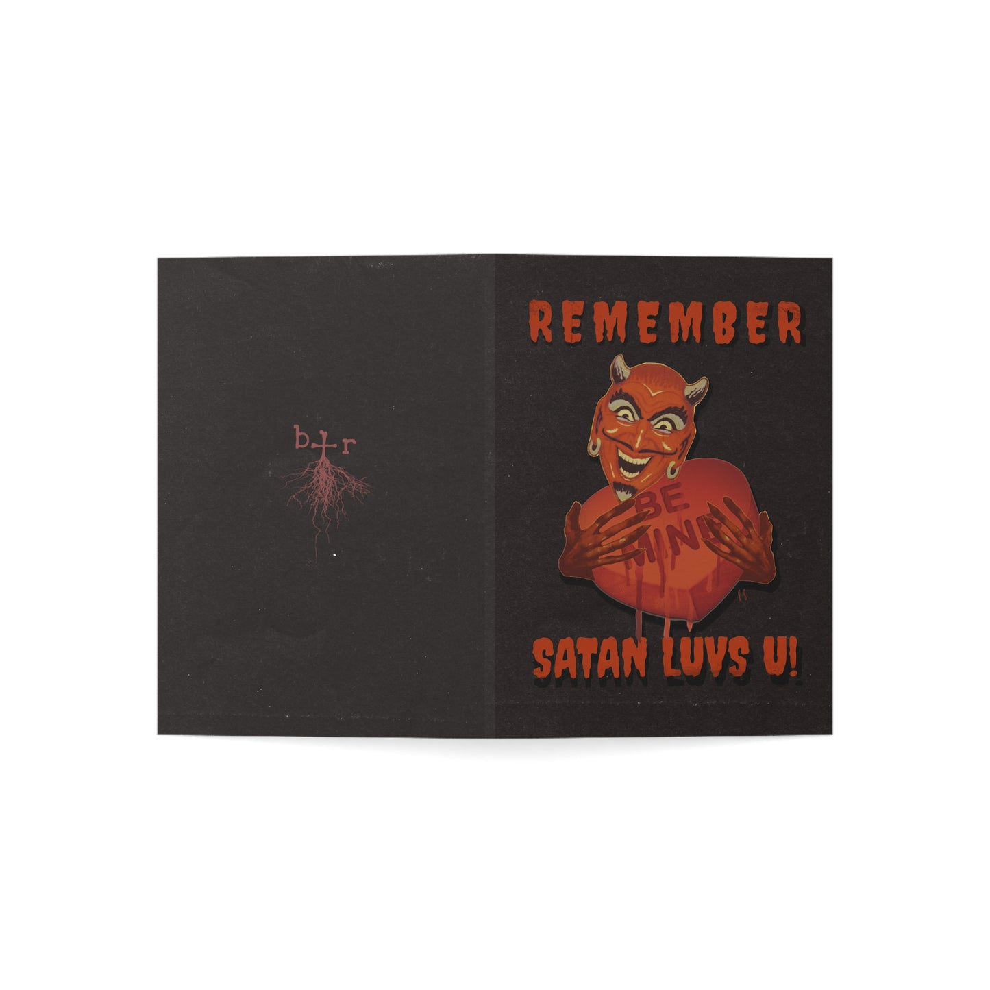 Satan Loves U! Valentine Card