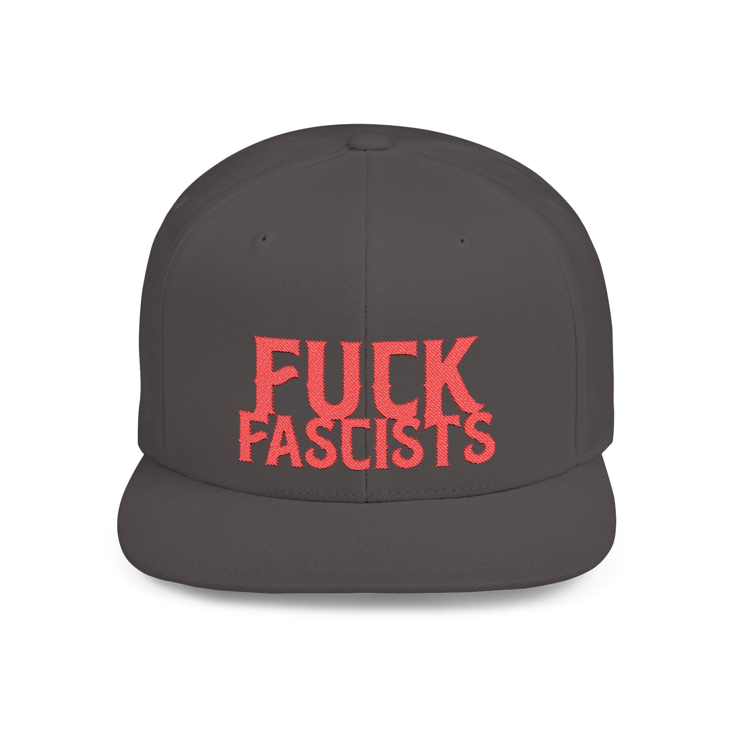 Fuck Fascists Flat Bill Snapback Hat