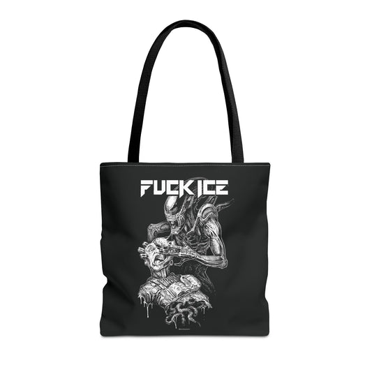 FUCK ICE Xenomorph Tote Bag by E.S.