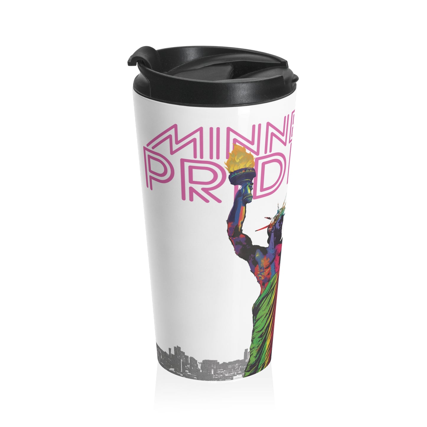 Pride Bear, Stainless Steel Travel Mug, June 2025