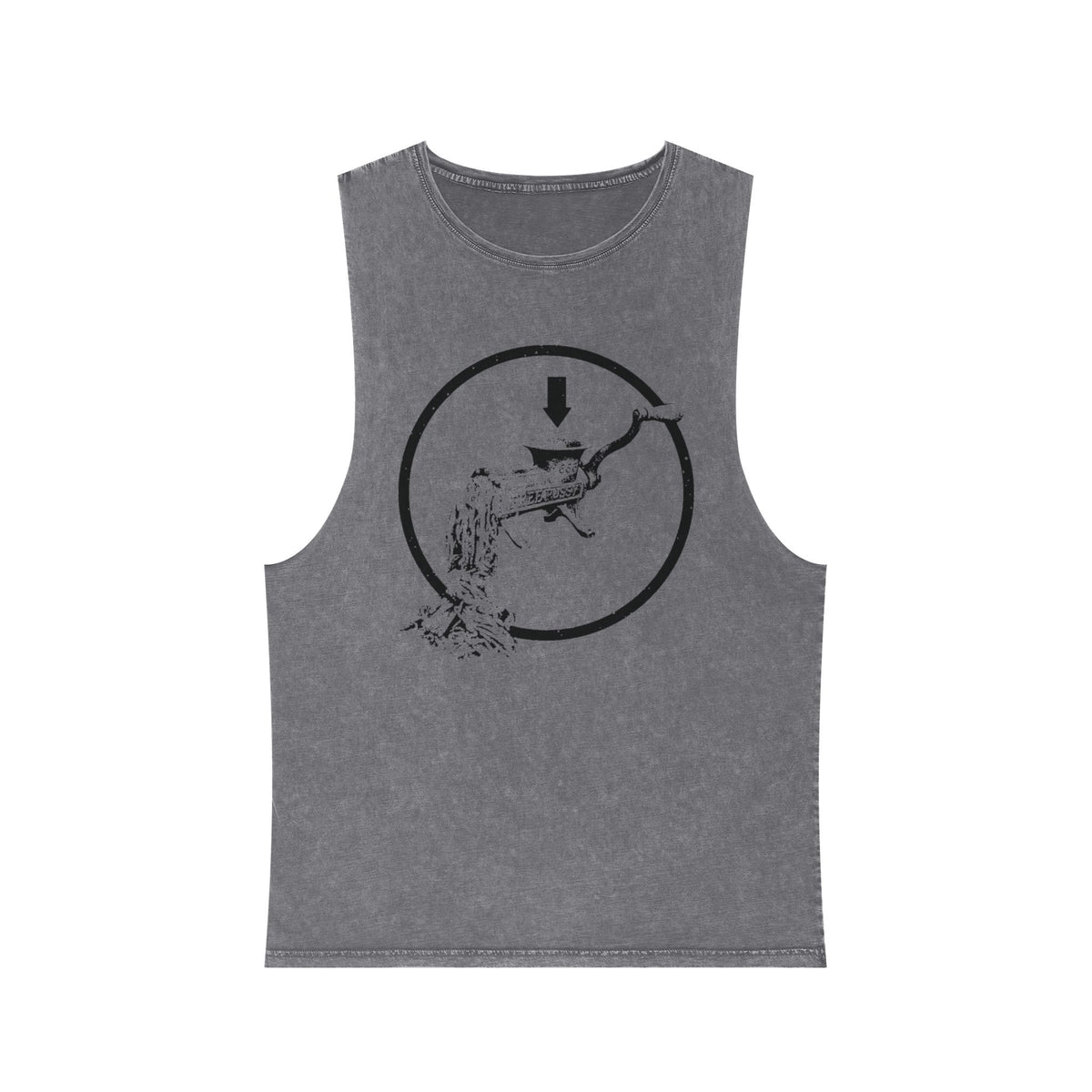 FREE P*SSY MEAT GRINDR MINERAL WASH MUSCLE TEE