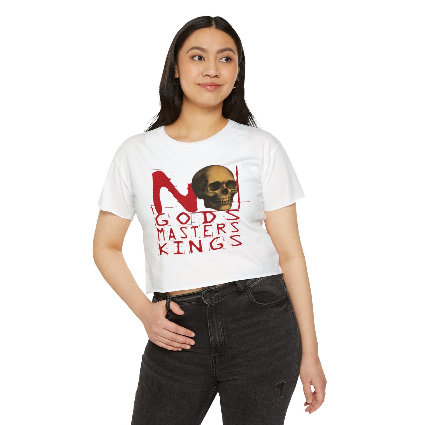 Women's Festival Crop Top - Vintage American Flag Design