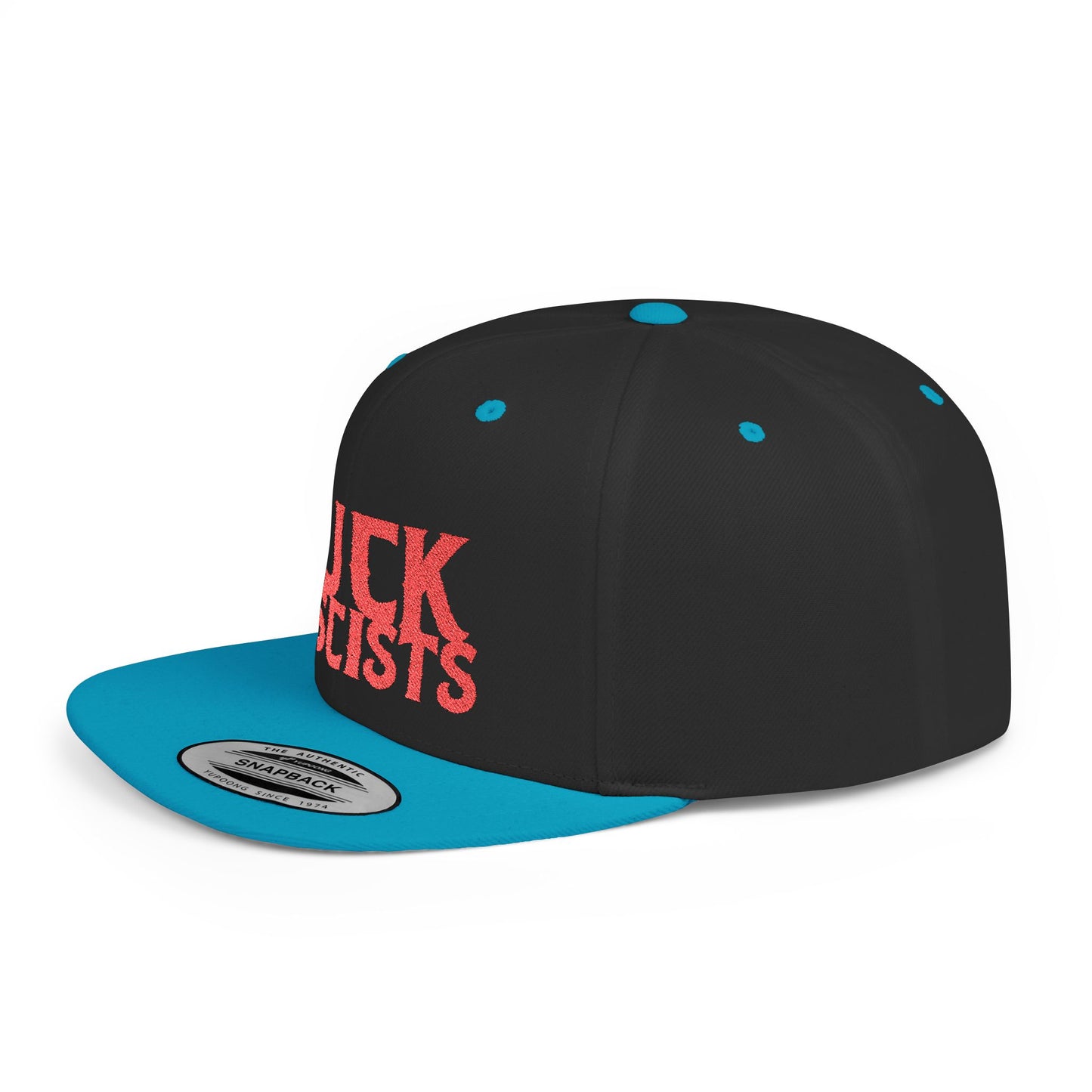 Fuck Fascists Flat Bill Snapback Hat