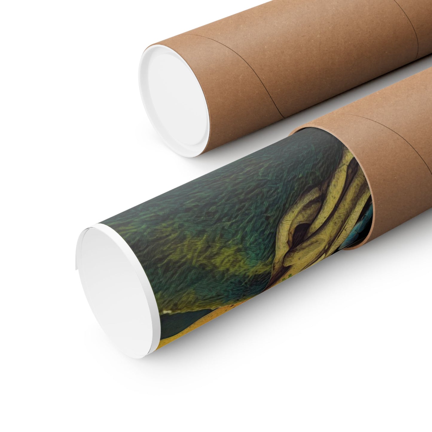 Cat and Lilies (Premium Matte Fine Art Poster)