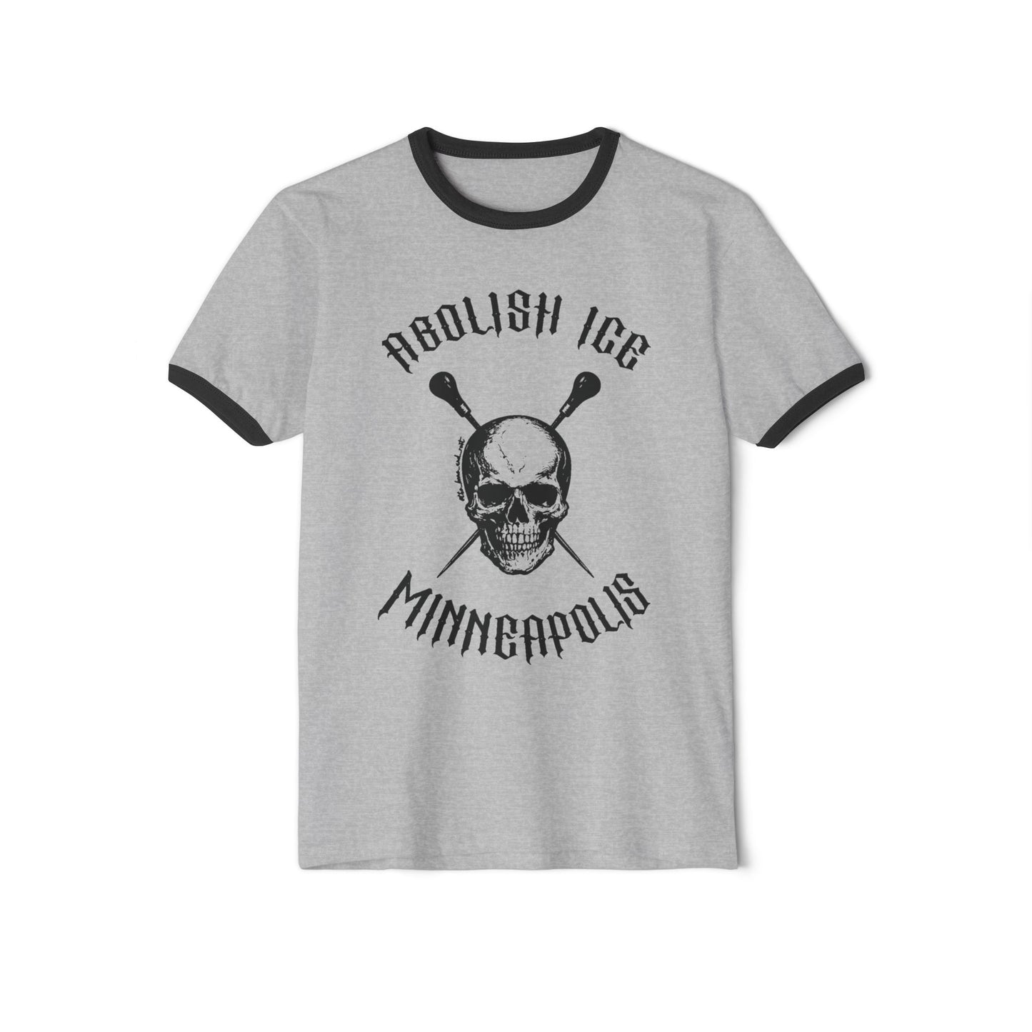 Abolish Ice Soft Ringer Tee