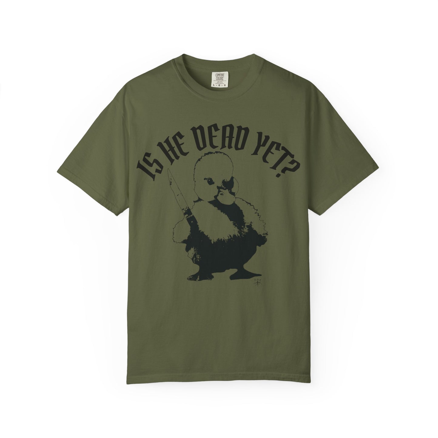 Is He Dead Yet? Contrast Unisex T-Shirt