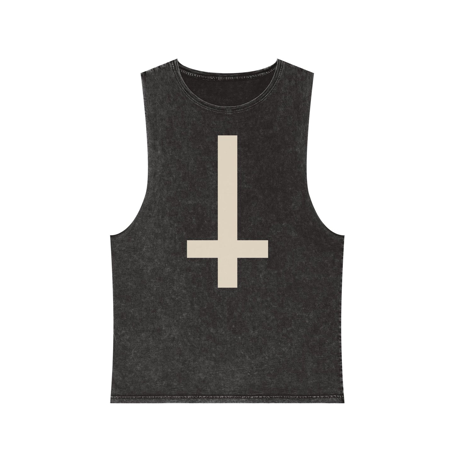 Fuck Theology Mineral Wash Muscle T-Shirt