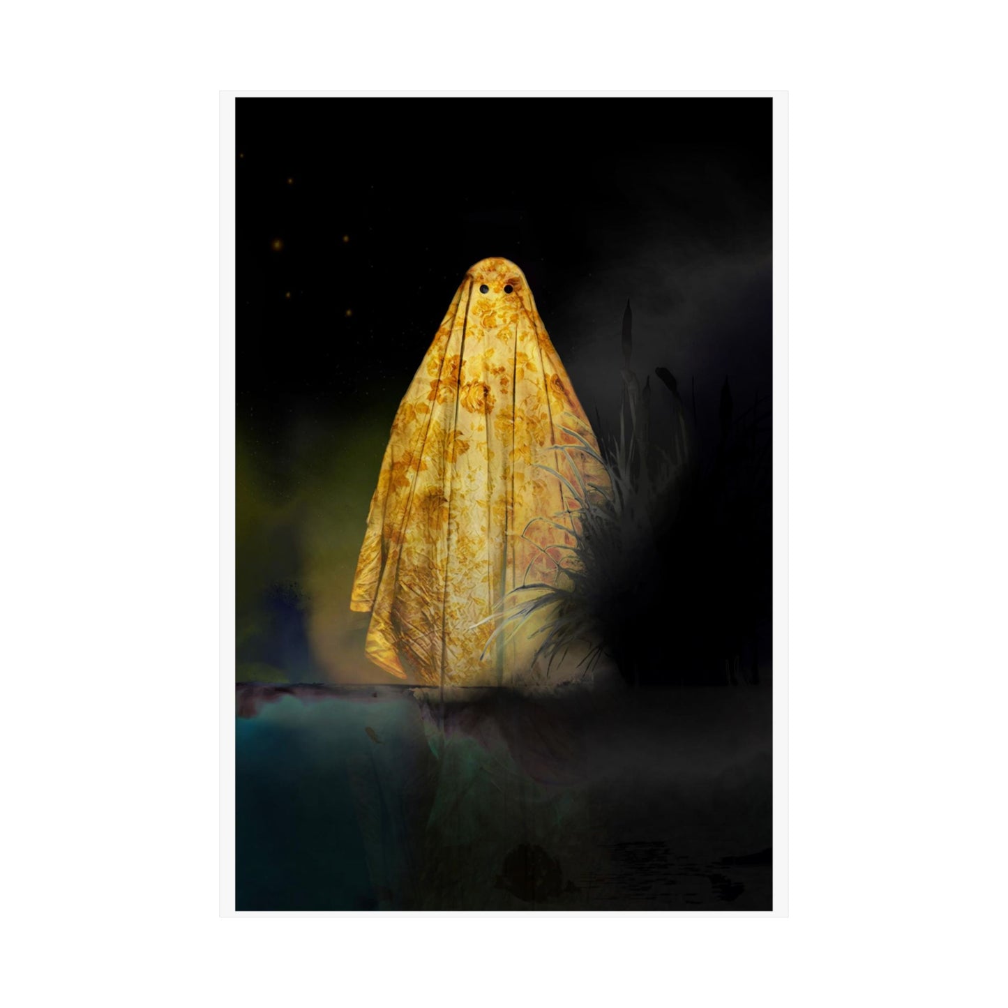 Night Pond (Premium Matte Fine Art Poster)