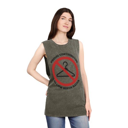 Pro-Choice, Proud Contributor Unisex Mineral Wash Muscle Tee