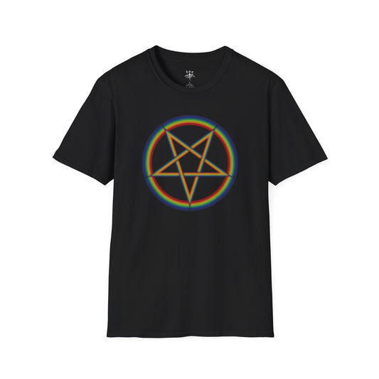 Rainbow Pentagram Unisex Softstyle T-Shirt