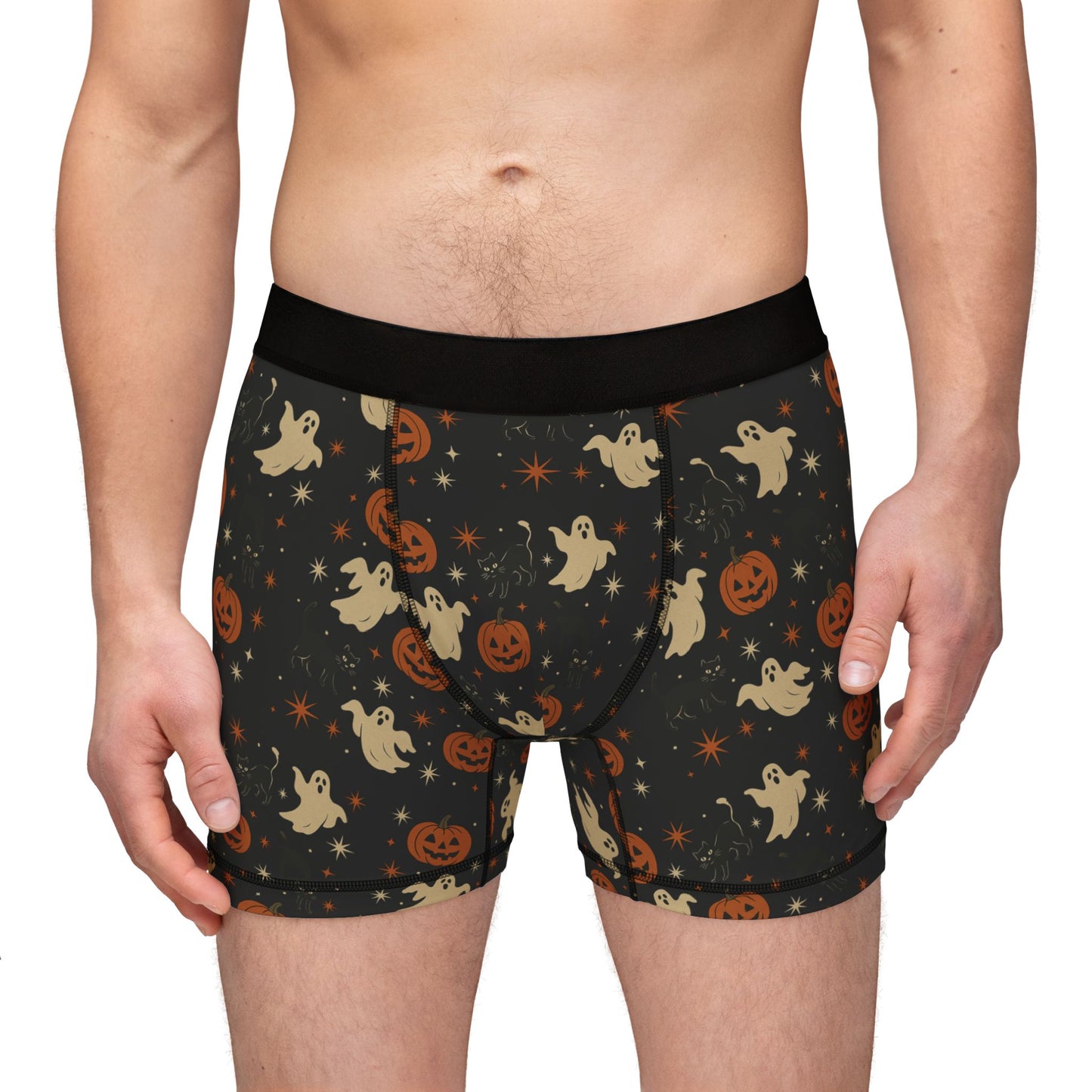 Vintage Hallow’s Spooky Party in My Pants Men's Boxer Briefs