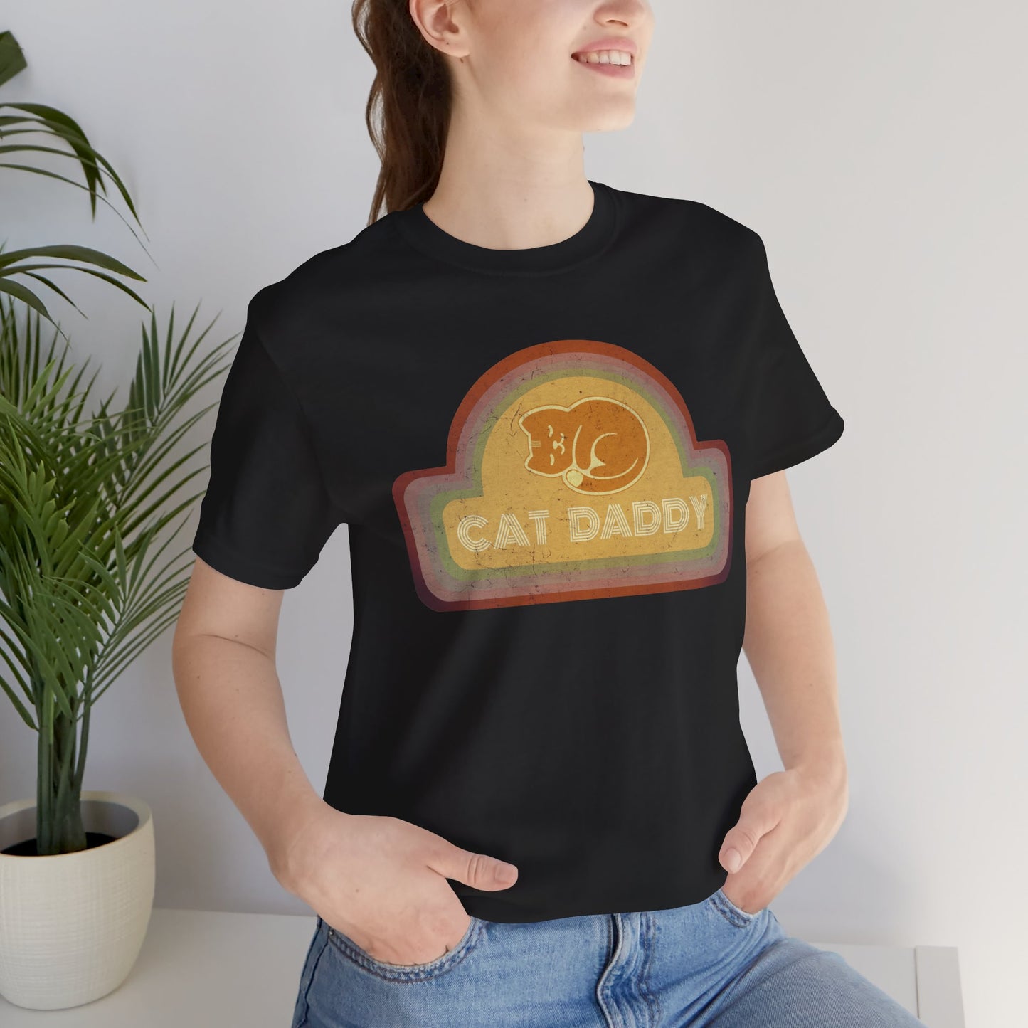 Cat Daddy Rainbow Jersey Short Sleeve Tee