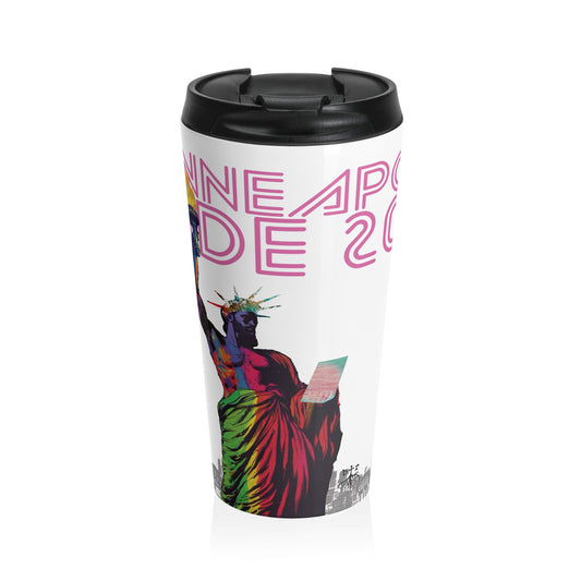 Pride Bear, Stainless Steel Travel Mug, June 2025