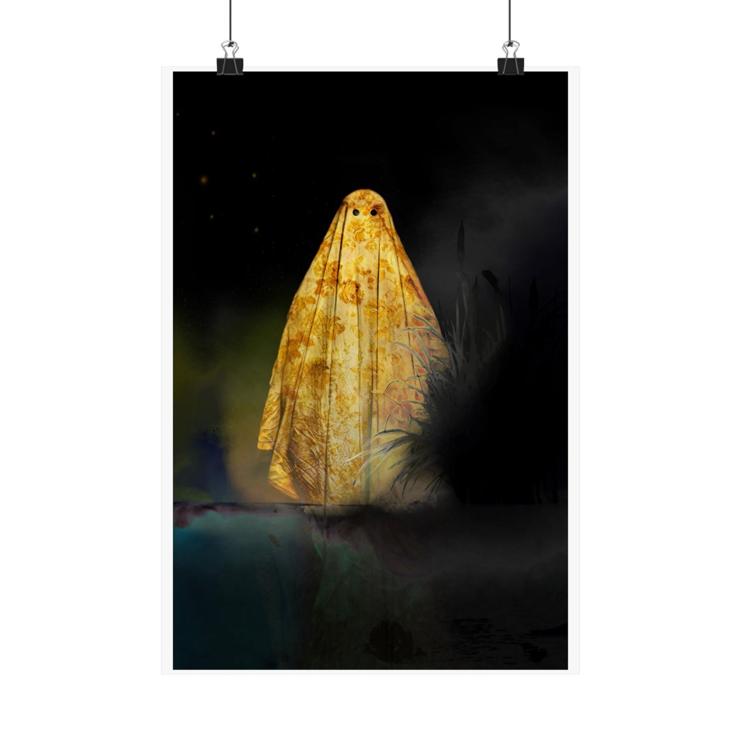 Night Pond (Premium Matte Fine Art Poster)