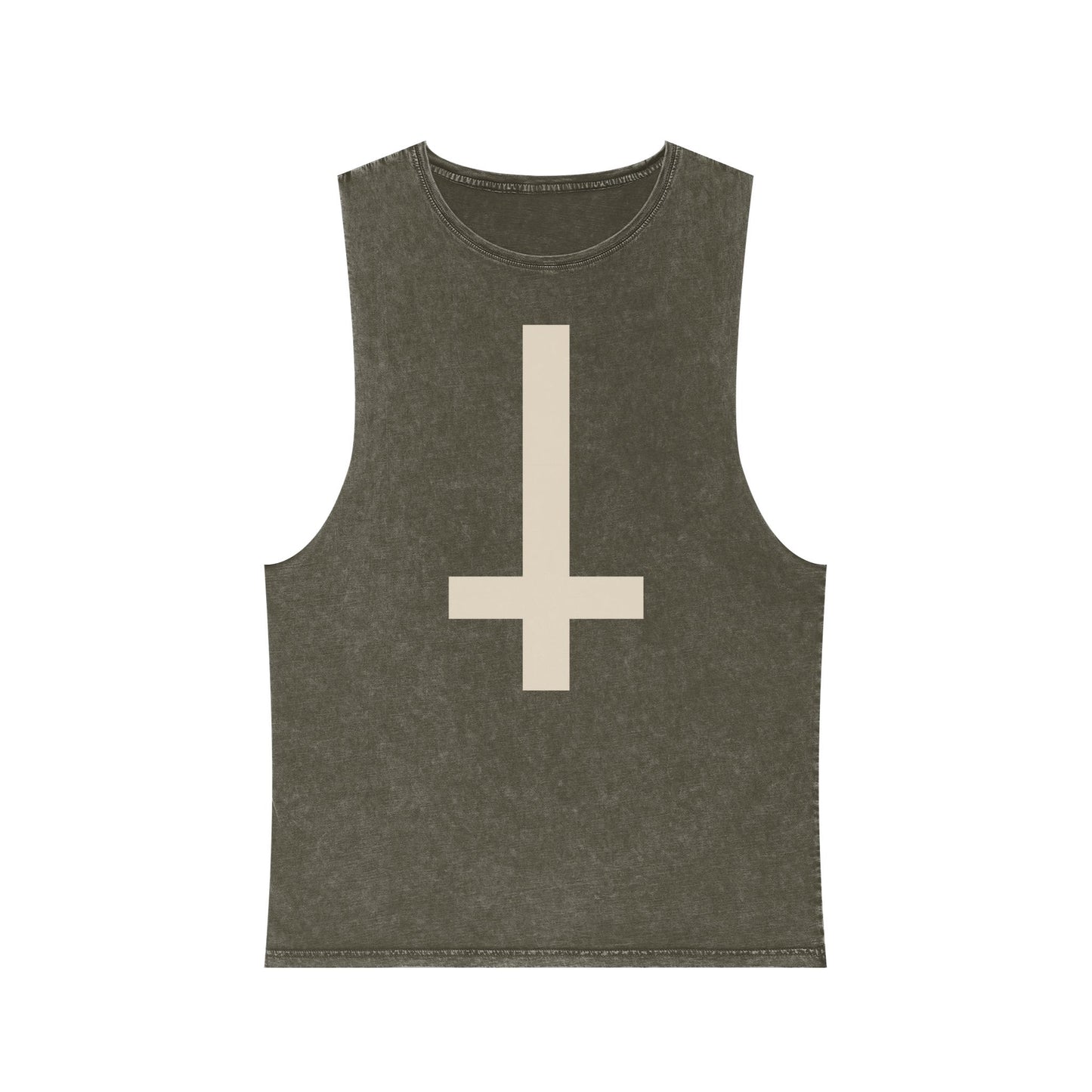 Fuck Theology Mineral Wash Muscle T-Shirt